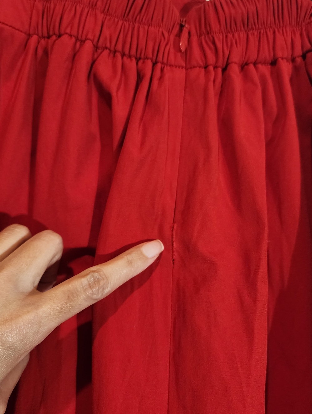 Eze Red Crochet-Waist Maxi Skirt (Damaged) - Picture 9 of 10